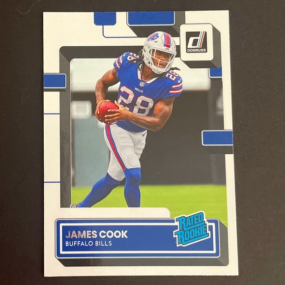 James Cook: Buffalo Bills, Running Back 2022 Panini Donruss Rated Rookie - Picture 1 of 2